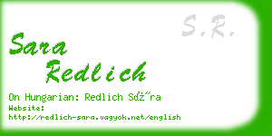 sara redlich business card